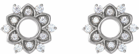 14K White 1/3 CTW Natural Diamond Earrings
