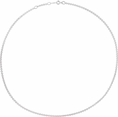 Sterling Silver 2.1 mm Adjustable Cable 16-18" Chain    