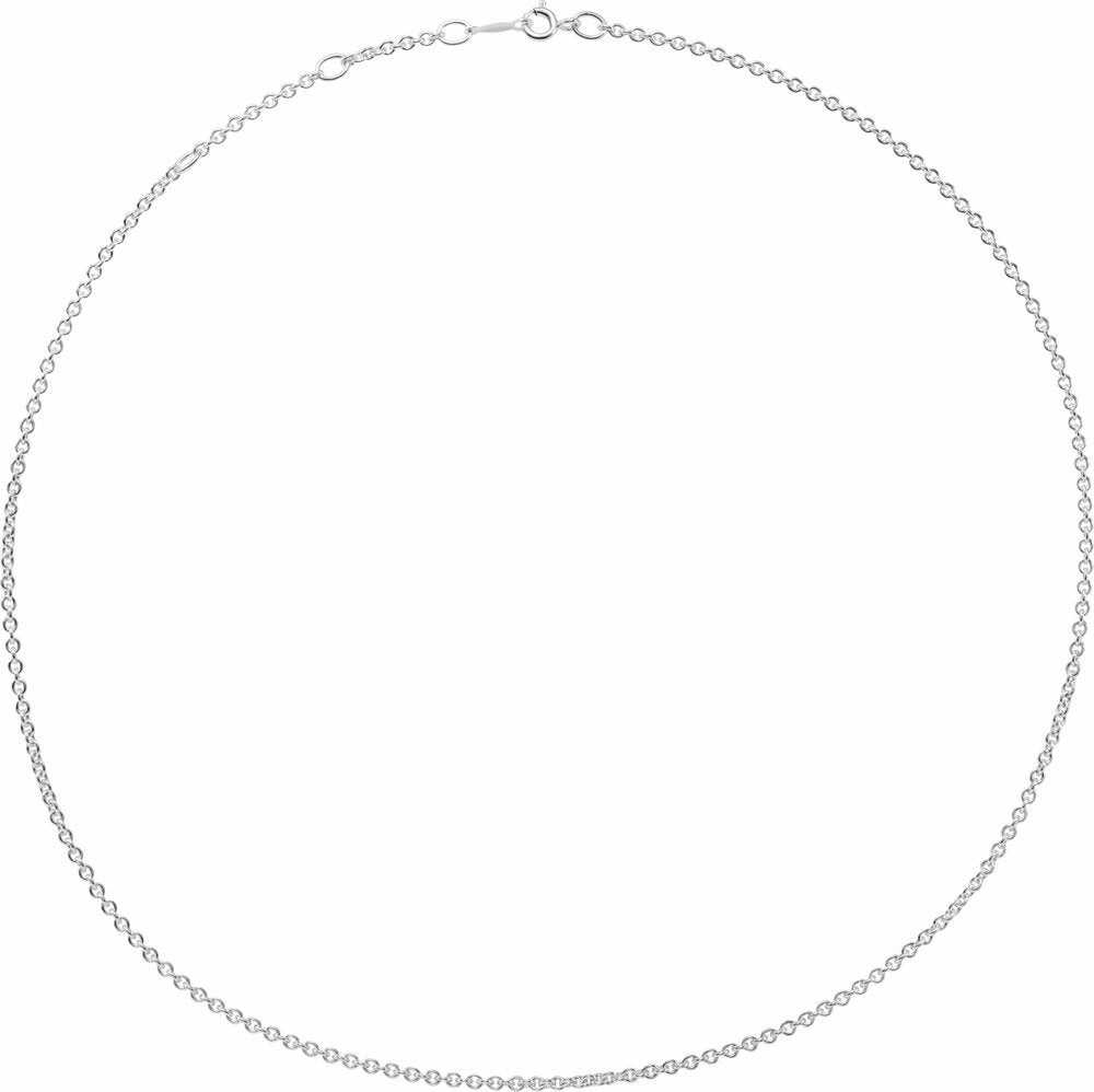 Sterling Silver 2.1 mm Adjustable Cable 16-18" Chain    