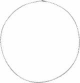 18K White Gold 2.4 mm Rolo 16" Chain  
