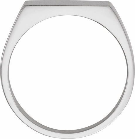 Sterling Silver Rectangle Signet Ring