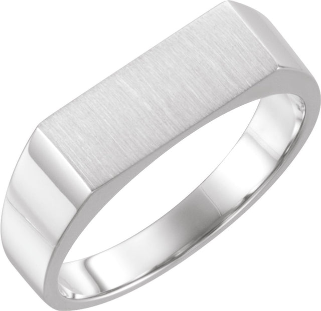 Sterling Silver Rectangle Signet Ring