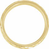 18K Yellow Gold 7 mm Geometric Faceted Flat Band Size 7