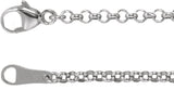 18K White Gold 2.4 mm Rolo 16" Chain  