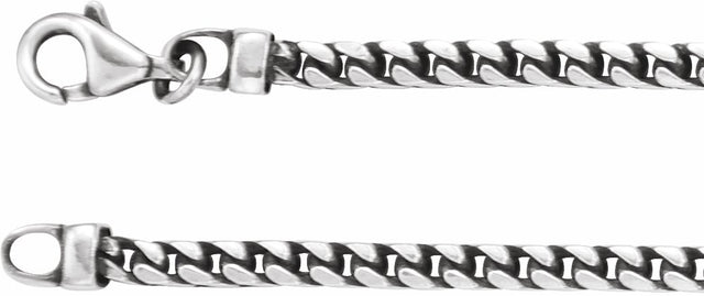 Sterling Silver 3 mm Franco 20" Chain 