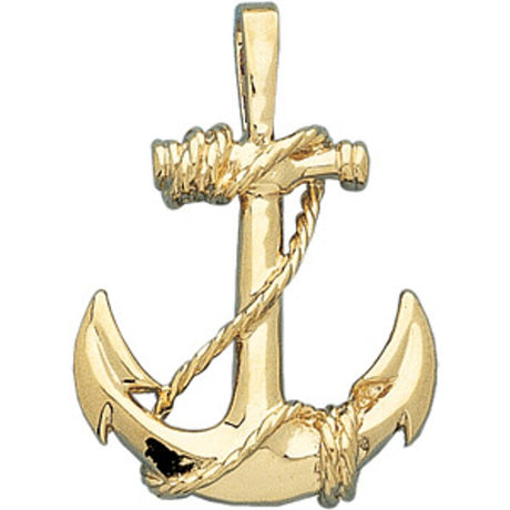 10K Yellow Anchor Pendant