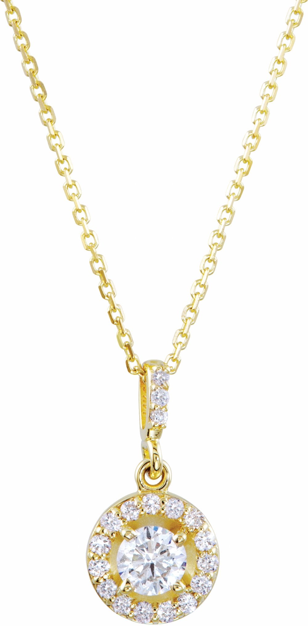 14K Yellow 1 1/5 CTW Lab-Grown Diamond 18" Necklace