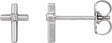 14K White Gold .01 CTW Natural Diamond Cross Earrings 