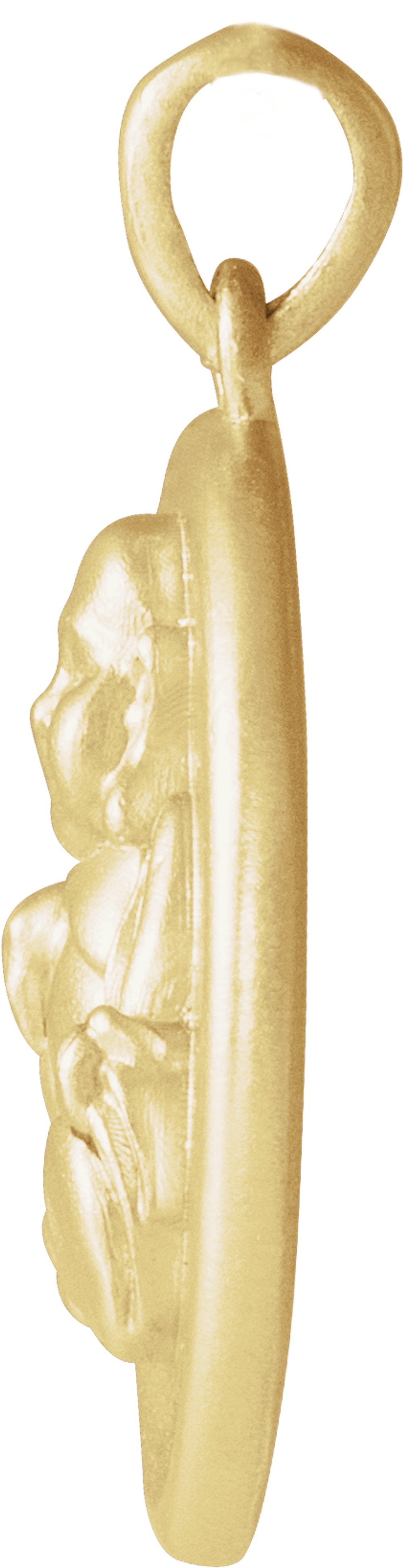 14K Yellow Buddha Pendant