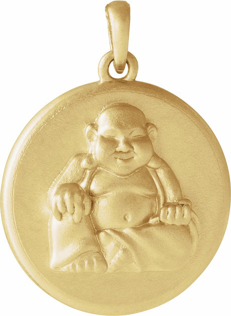 14K Yellow Buddha Pendant 