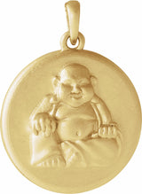 14K Yellow Buddha Pendant 