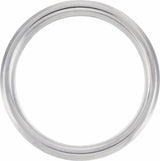 Tungsten & Blue Enamel Inlay 6 mm Grooved Comfort-Fit Flat Band Size 7