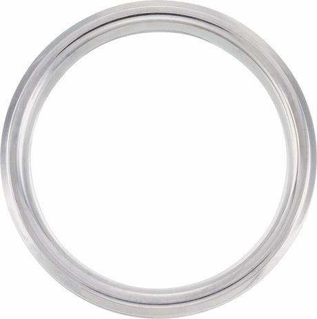 Tungsten & Blue Enamel Inlay 6 mm Grooved Comfort-Fit Flat Band