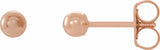 14K Rose Gold 3 mm Ball Earrings