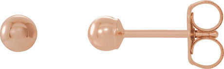 14K Rose Gold 3 mm Ball Earrings