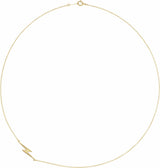 14K Yellow Lightning Bolt 16" Necklace