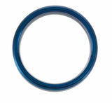 Blue Enameled Tungsten 8 mm Beveled-Edge Carbon Fiber Inlay Comfort-Fit Band Size 7