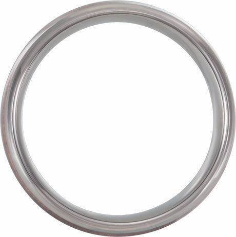 Tungsten 8 mm Rose Wood Inlay Comfort-Fit Band
 Size 8