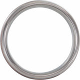 Tungsten 8 mm Rose Wood Inlay Comfort-Fit Band
 Size 8