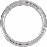 Tungsten 8 mm Beveled-Edge Imitation Meteorite Inlay Comfort-Fit Band