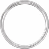14K White Gold 6 mm  Beveled-Edge Comfort-Fit Flat Band Size 7.5