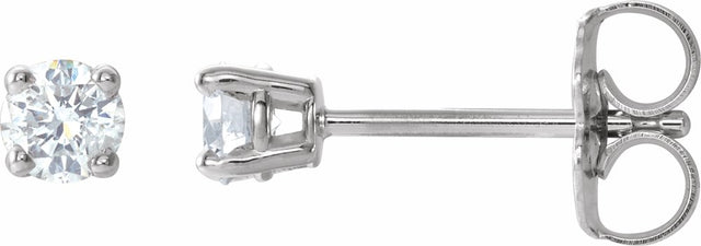 14K White Gold 1/6 CTW Natural Diamond Earrings
