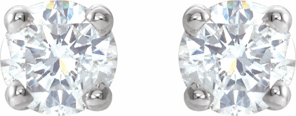 14K White Gold 1/5 CTW Natural Diamond Earrings