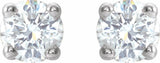 14K White Gold 1/6 CTW Natural Diamond Earrings