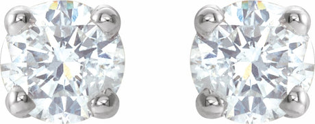 14K White Gold 1/6 CTW Natural Diamond Earrings