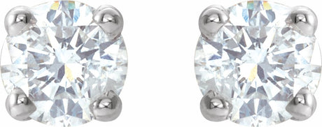 14K White 1/6 CTW Natural Diamond Stud Earrings