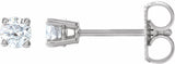 14K White Gold 1/4 CTW Natural Diamond Earrings