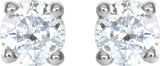 14K White 1/4 CTW Natural Diamond Earrings