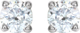 14K White 1/4 CTW Natural Diamond Stud Earrings