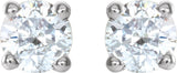 14K White Gold 3/8 CTW Natural Diamond  Earrings