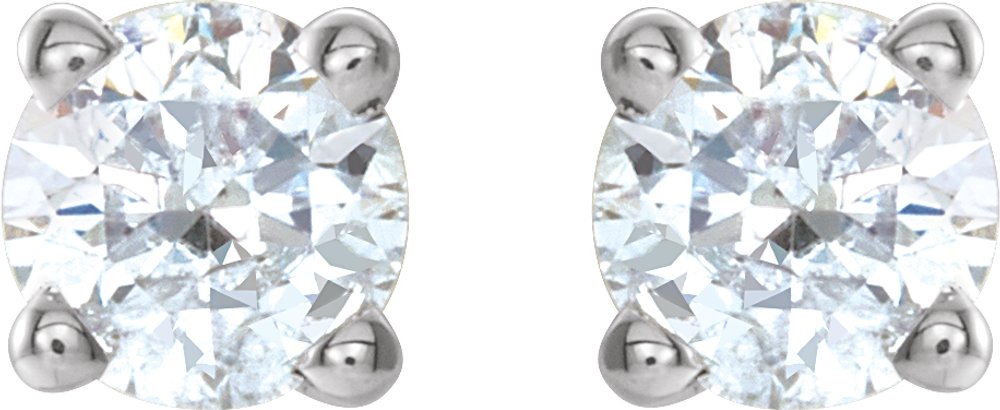 14K White 1/4 CTW Natural Diamond Stud Earrings