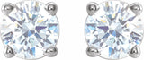 Sterling Silver 1/4 CTW Lab-Grown White Diamond Earrings