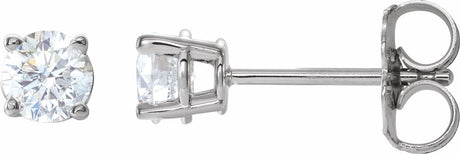 14K White Gold 1/2 CTW Natural Diamond Earrings