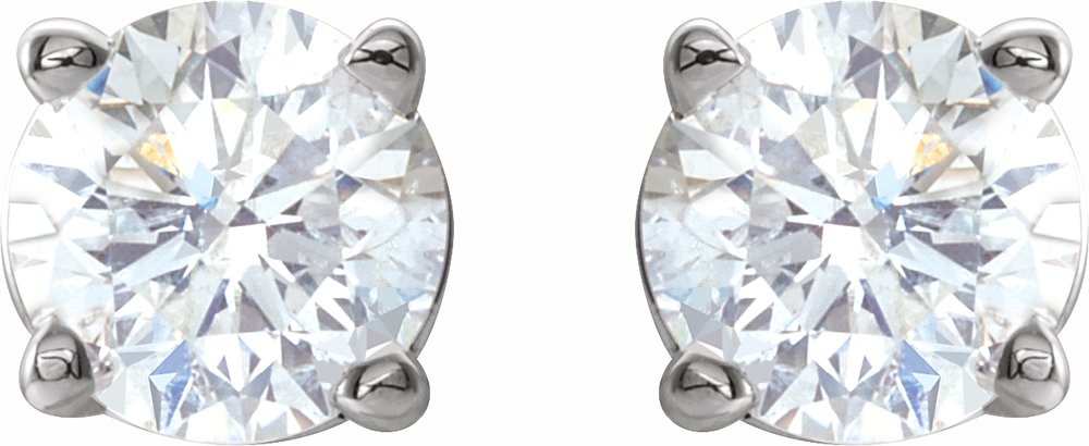 14K White 1/2 CTW Natural Diamond Stud Earrings