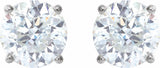 14K White 6 mm Stuller Lab-Grown Moissanite Stud Earrings