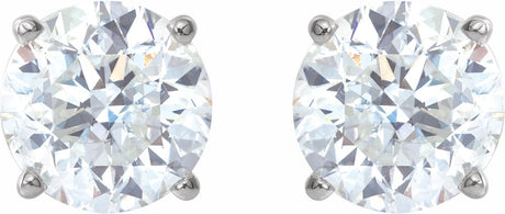 14K White 6 mm Stuller Lab-Grown Moissanite Stud Earrings