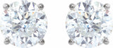 14K White 6 mm Stuller Lab-Grown Moissanite Stud Earrings