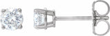 Platinum 3/4 CTW Natural Diamond Earrings