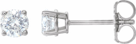 14K White Gold 3/4 CTW Natural Diamond Earrings