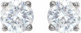 14K White Gold 3/4 CTW Natural Diamond Earrings