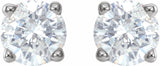 14K White 3/4 CTW Natural Diamond Stud Earrings