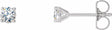 14K White Gold 1/5 CTW Lab-Grown Diamond 4-Prong Stud Earrings