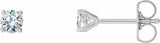 14K White Gold 1/5 CTW Lab-Grown Diamond 4-Prong Stud Earrings