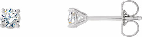 14K White Gold 1/2 CTW Natural Diamond Cocktail-Style Earrings