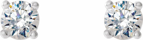 14K White 1/3 CTW Natural Diamond Cocktail-Style Earrings