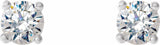 Sterling Silver 1/8 CTW Natural Diamond Cocktail-Style Earrings